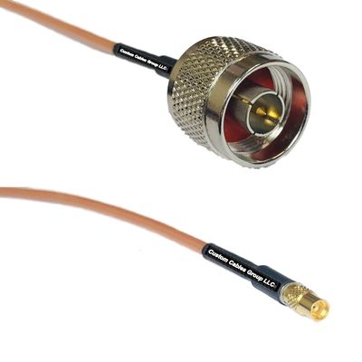 0.5 feet RG316 N Male to MMCX Female RF Pigtail Coaxial Cable