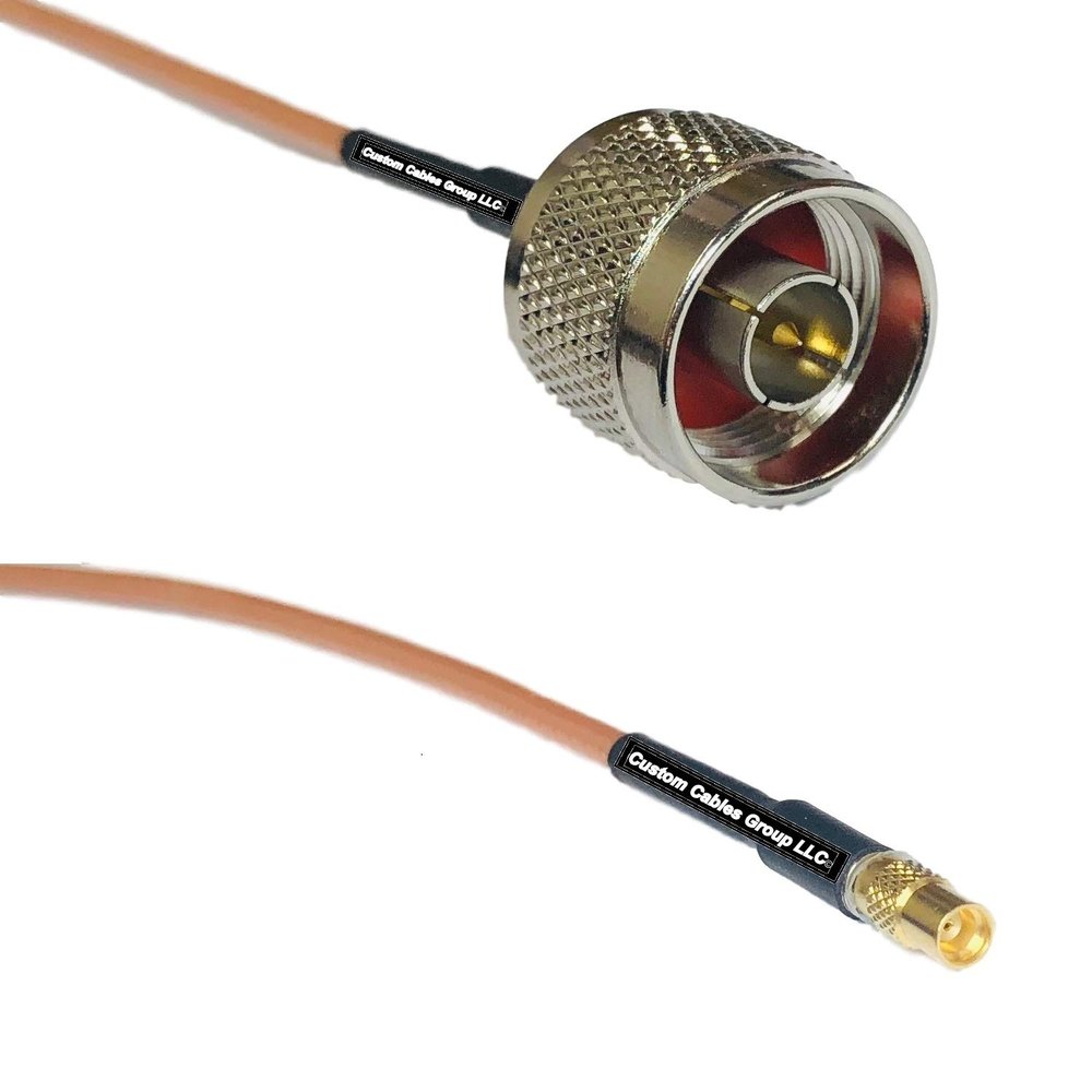0.5 feet RG316 N Male to MMCX Female RF Pigtail Coaxial Cable