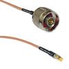 0.5 feet RG316 N Male to MMCX Female RF Pigtail Coaxial Cable view 1