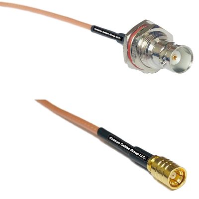 1 feet RG316 BNC Female Big Bulkhead to SMB Female RF Pigtail Coaxial Cable