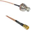 1 feet RG316 BNC Female Big Bulkhead to SMB Female RF Pigtail Coaxial Cable view 1