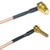 0.5 feet RG316 SMA Female Angle to MS156 Male Angle Long RF Pigtail Coaxial Cable view 1