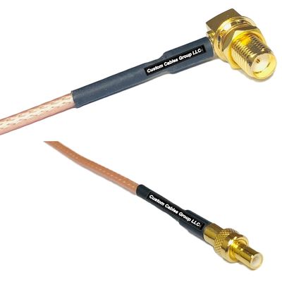 0.5 feet RG316 SMA Female Angle to SMB Male RF Pigtail Coaxial Cable