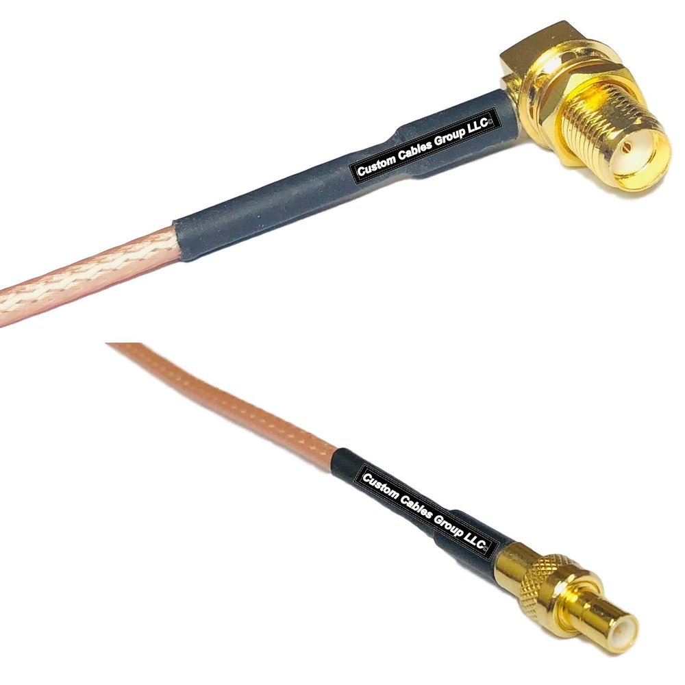 0.5 feet RG316 SMA Female Angle to SMB Male RF Pigtail Coaxial Cable