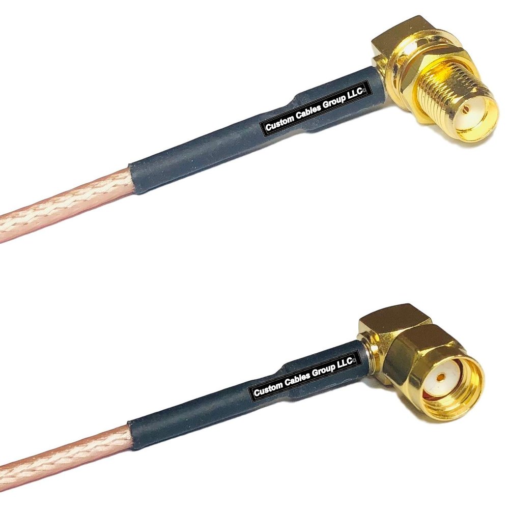 0.5 feet RG316 SMA Female Angle to RP-SMA Male Angle RF Pigtail Coaxial Cable