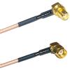 0.5 feet RG316 SMA Female Angle to RP-SMA Male Angle RF Pigtail Coaxial Cable view 1