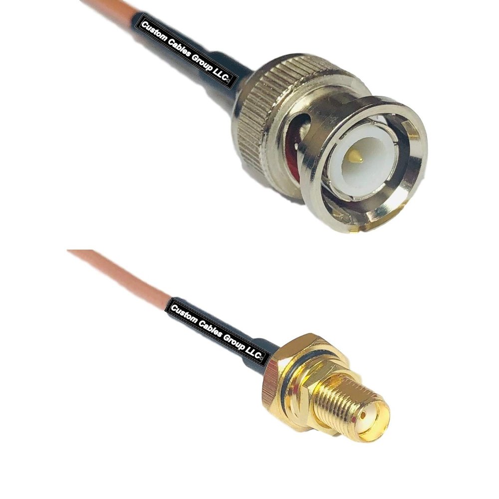 0.5 feet RG316 BNC Male to SMA Female O-Ring RF Pigtail Coaxial Cable