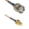 0.5 feet RG316 BNC Male to SMA Female O-Ring RF Pigtail Coaxial Cable view 1