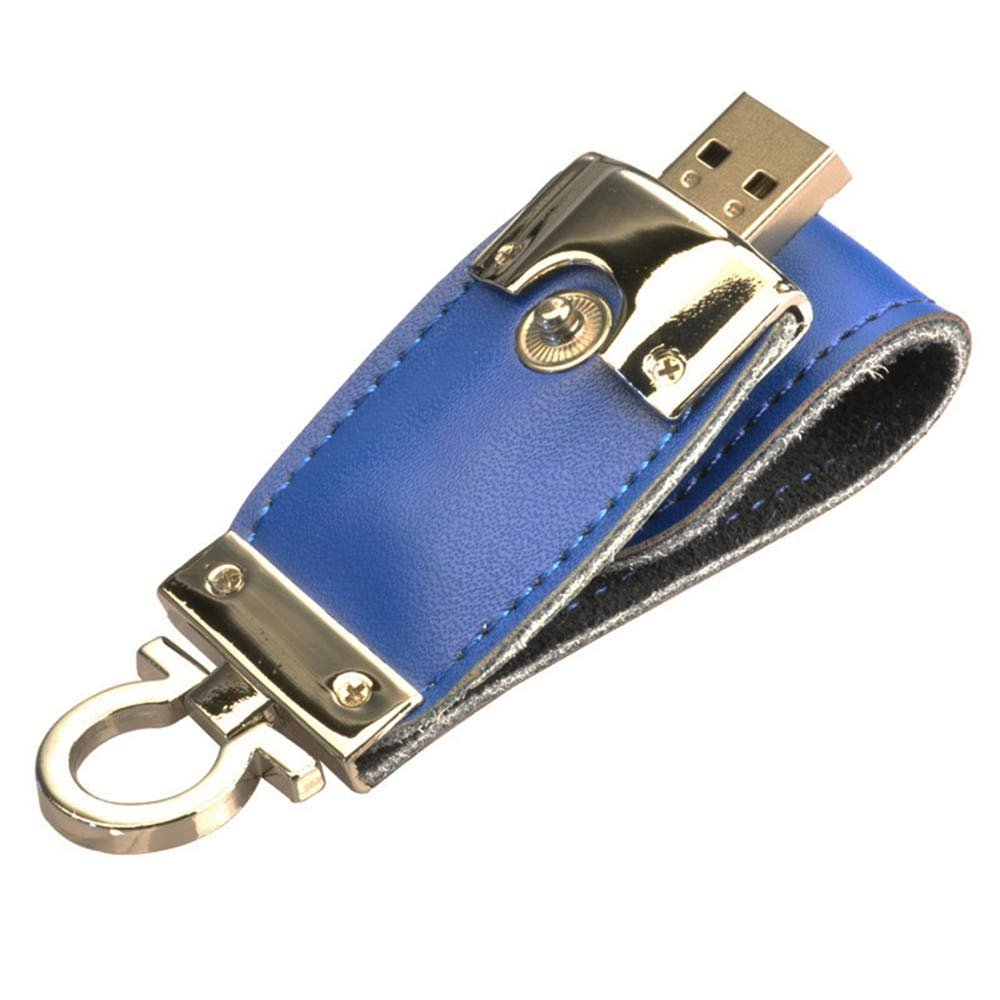 64GB PU Keychain 3.0 USB Flash Drive Pen Drive Data Storage Thumb Drive Memory Stick USB Drive USB Stick USB 3.0 Flash Drive PenDrive U Disk - Blue