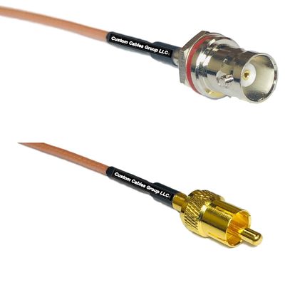 0.5 feet RG316 BNC Female SM Bulkhead to RCA Male RF Pigtail Coaxial Cable