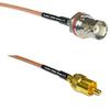 0.5 feet RG316 BNC Female SM Bulkhead to RCA Male RF Pigtail Coaxial Cable view 1