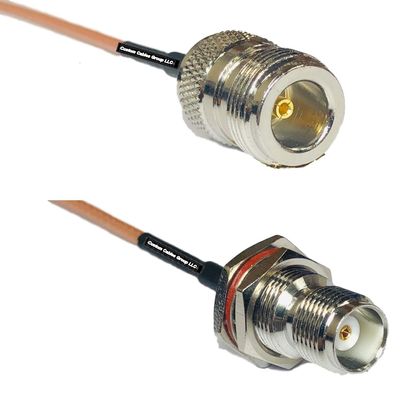 0.5 feet RG316 N Female to TNC Female Bulkhead RF Pigtail Coaxial Cable