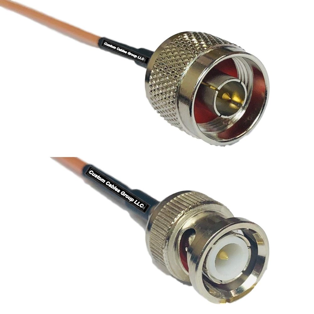 0.5 feet RG316 N Male to BNC Male RF Pigtail Coaxial Cable
