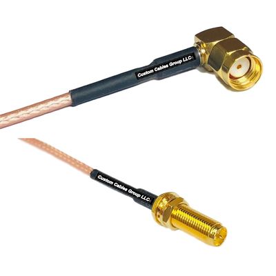 0.5 feet RG316 RP-SMA Male Angle to RP-SMA Female Long RF Pigtail Coaxial Cable