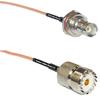 0.5 feet RG316 BNC Female Big Bulkhead to SO239 UHF Female RF Pigtail Coaxial Cable view 1
