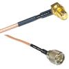 0.5 feet RG316 SMA Female Angle to Mini UHF Male RF Pigtail Coaxial Cable view 1