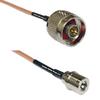 3 feet RG316 N Male to QMA Male RF Pigtail Coaxial Cable view 1