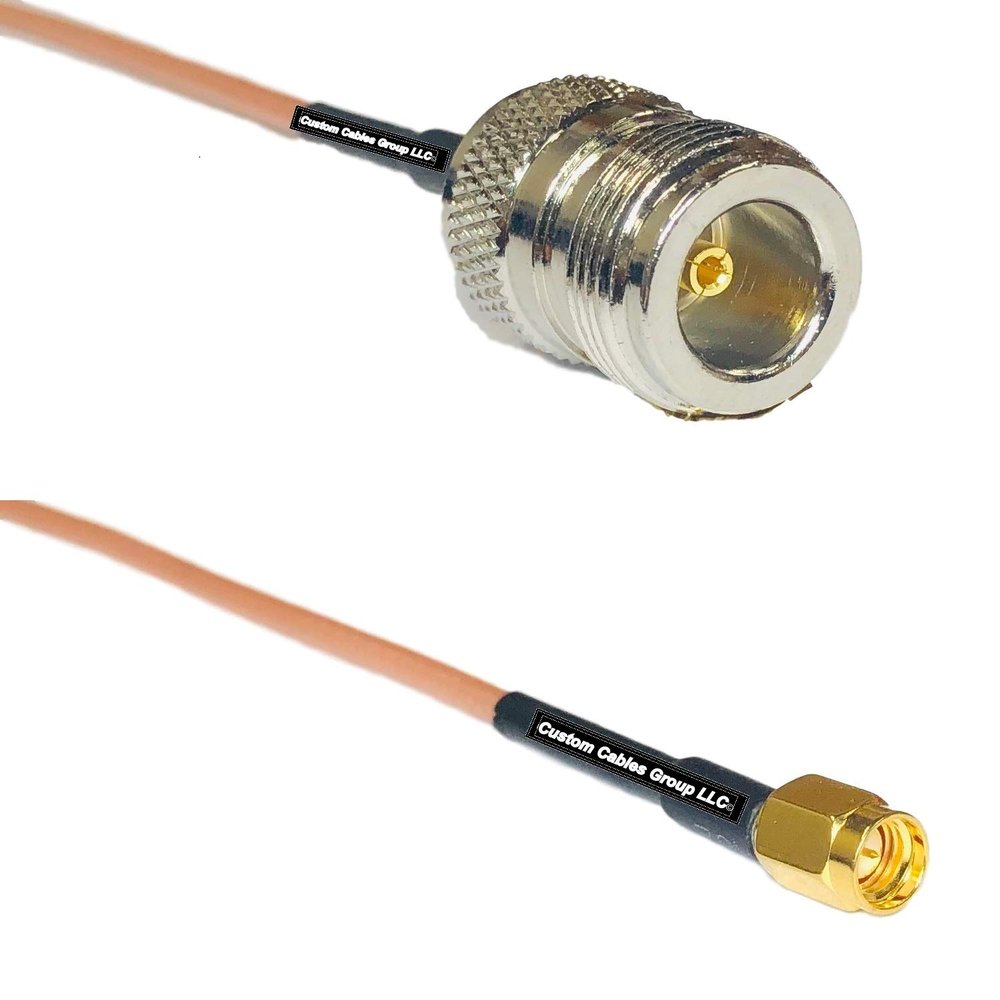 0.5 feet RG316 N Female to SSMA Male RF Pigtail Coaxial Cable