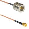 0.5 feet RG316 N Female to SSMA Male RF Pigtail Coaxial Cable view 1