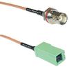 0.5 feet RG316 BNC Female SM Bulkhead to GT5-1S Green RF Pigtail Coaxial Cable view 1