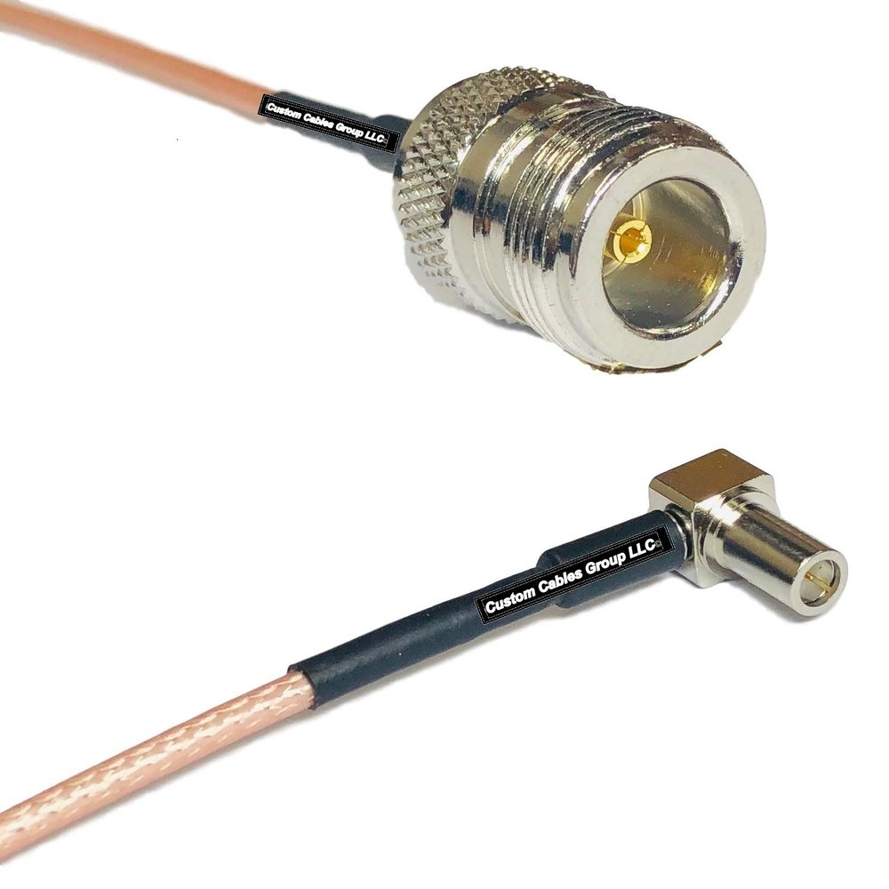 0.5 feet RG316 N Female to MS147 Angle Male RF Pigtail Coaxial Cable