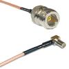 0.5 feet RG316 N Female to MS147 Angle Male RF Pigtail Coaxial Cable view 1