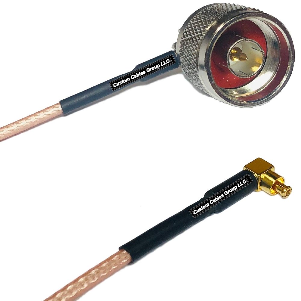 0.5 feet RG316 N Male Angle to MC Card Male Angle RF Pigtail Coaxial Cable