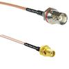 0.5 feet RG316 BNC Female SM Bulkhead to SSMA Female RF Pigtail Coaxial Cable view 1