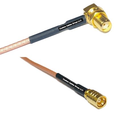 0.5 feet RG316 SMA Female Angle to SMB Female RF Pigtail Coaxial Cable