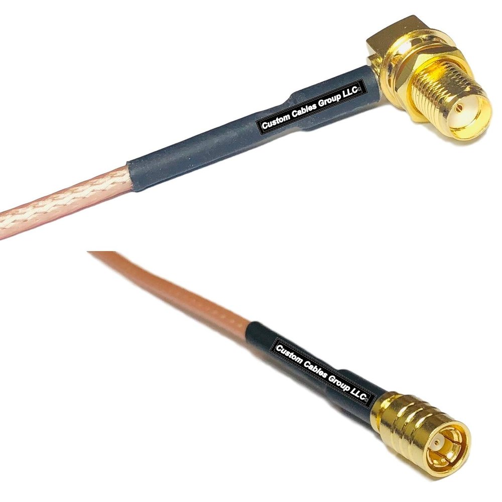 0.5 feet RG316 SMA Female Angle to SMB Female RF Pigtail Coaxial Cable