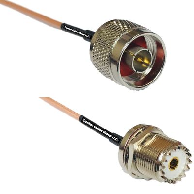 0.5 feet RG316 N Male to UHF Female Bulkhead RF Pigtail Coaxial Cable