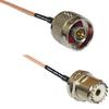 0.5 feet RG316 N Male to UHF Female Bulkhead RF Pigtail Coaxial Cable view 1
