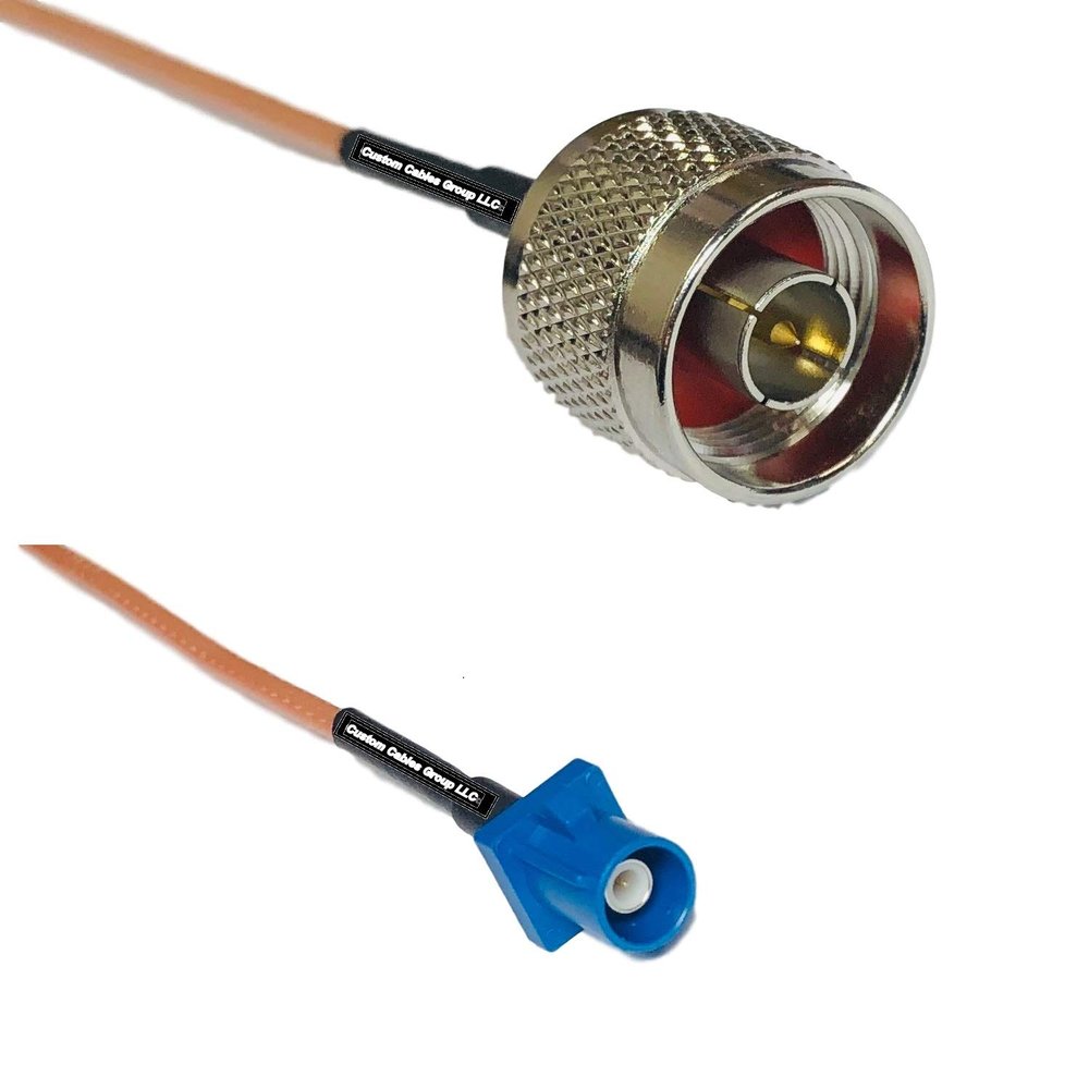 0.5 feet RG316 N Male to Fakra C Male RF Pigtail Coaxial Cable
