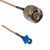 0.5 feet RG316 N Male to Fakra C Male RF Pigtail Coaxial Cable view 1