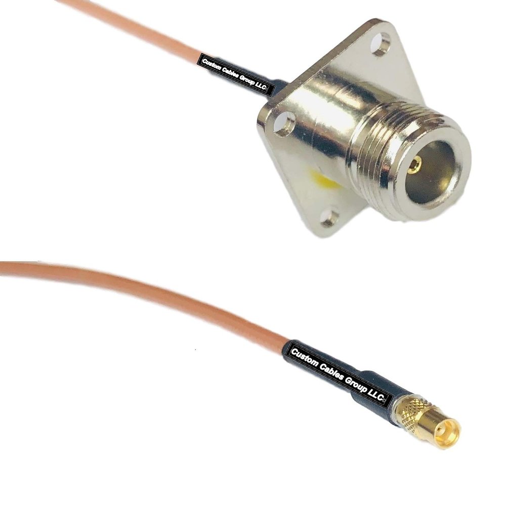 6 feet RG316 N Flange Female to MMCX Female RF Pigtail Coaxial Cable