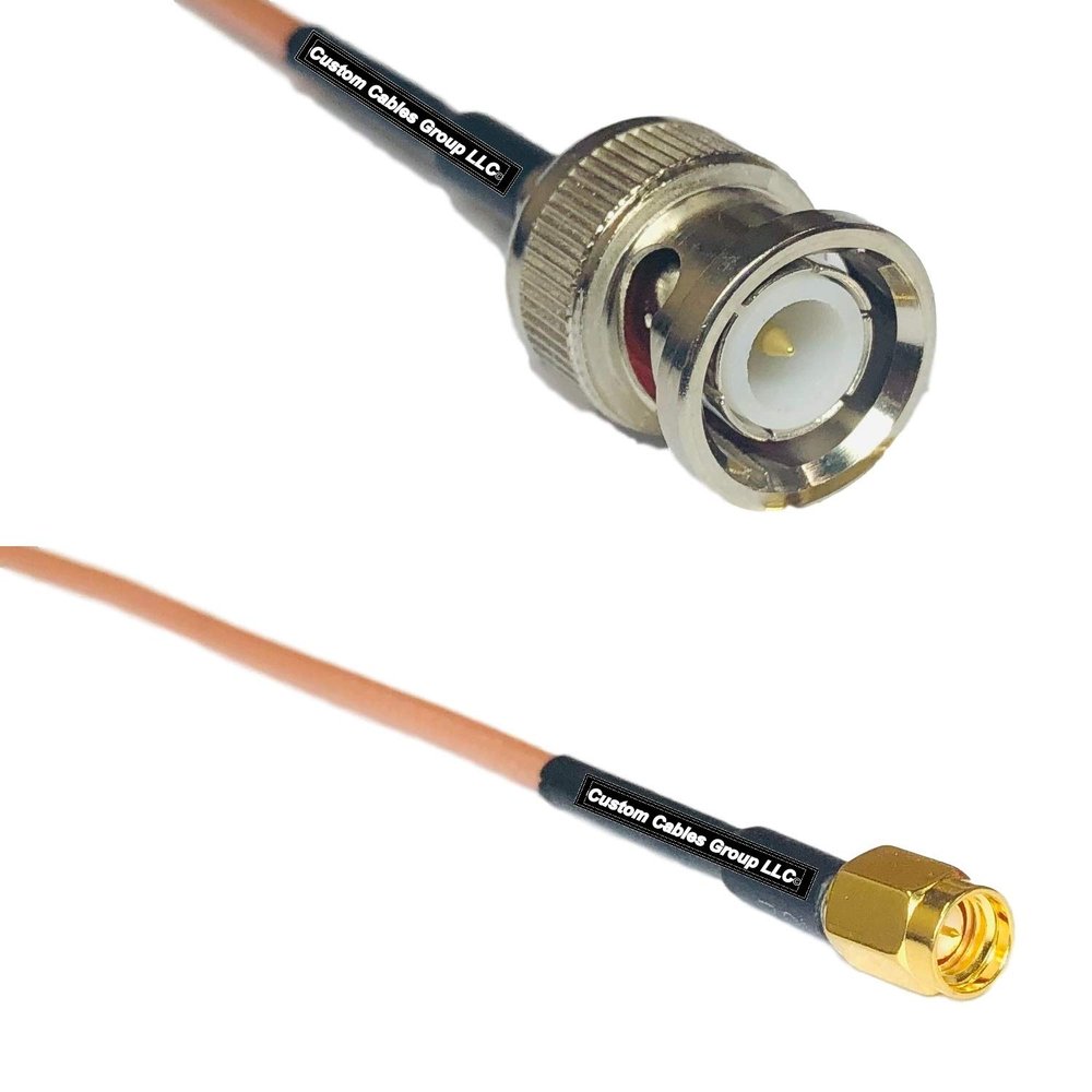 0.5 feet RG316 BNC Male to SSMA Male RF Pigtail Coaxial Cable