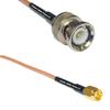 0.5 feet RG316 BNC Male to SSMA Male RF Pigtail Coaxial Cable view 1