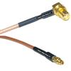 0.5 feet RG316 SMA Female Angle to MMCX Male RF Pigtail Coaxial Cable view 1