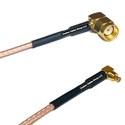 0.5 feet RG316 RP-SMA Male Angle to MC Card Male Angle RF Pigtail Coaxial Cable