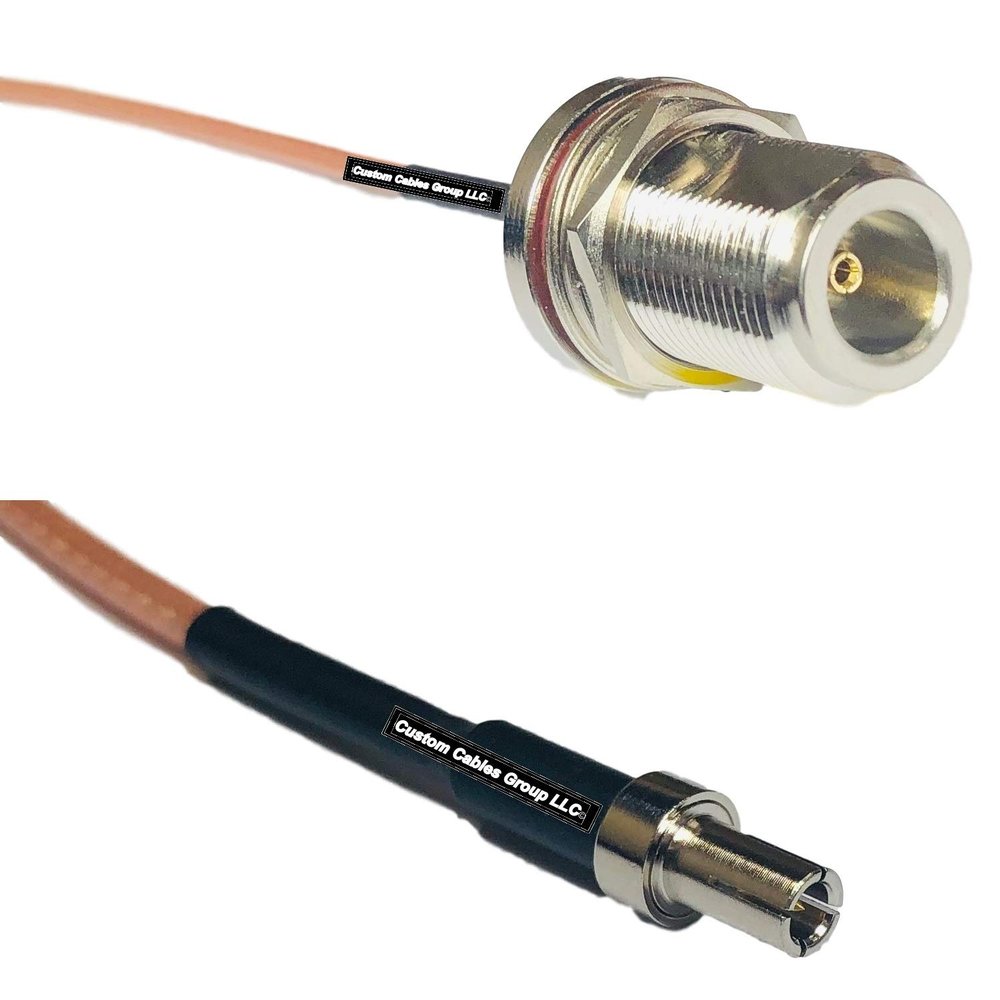 0.5 feet RG316 N Female Bulkhead to TS-9 Male RF Pigtail Coaxial Cable