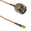 1 feet RG316 N Male to SMC Male RF Pigtail Coaxial Cable view 1