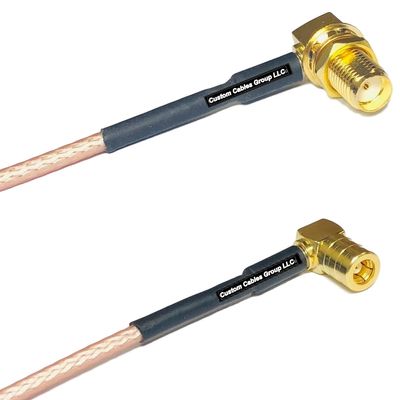 0.5 feet RG316 SMA Female Angle to SMB Female Angle RF Pigtail Coaxial Cable