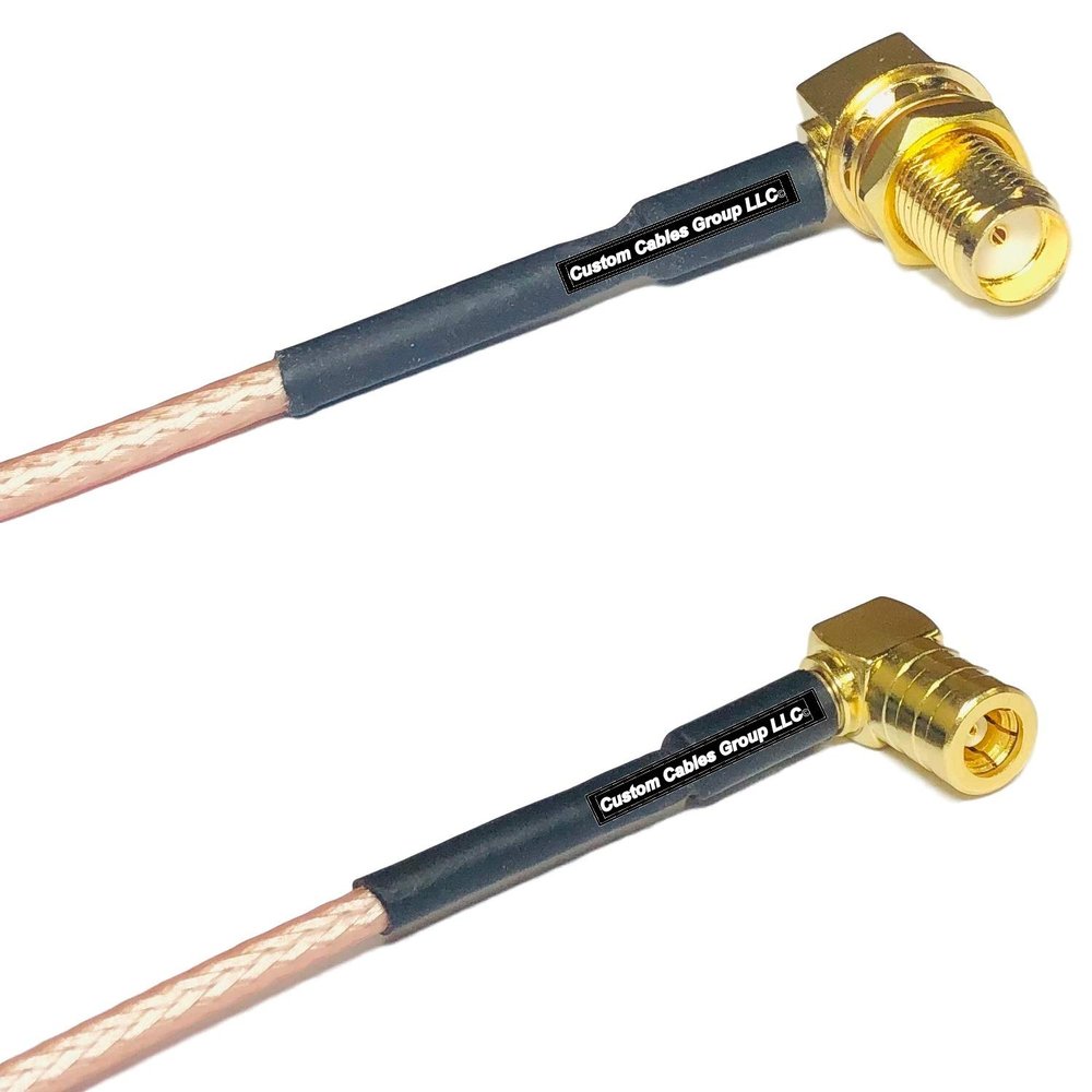 0.5 feet RG316 SMA Female Angle to SMB Female Angle RF Pigtail Coaxial Cable