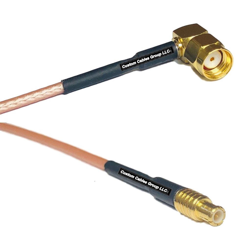 1 feet RG316 RP-SMA Male Angle to MCX Male RF Pigtail Coaxial Cable