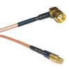 1 feet RG316 RP-SMA Male Angle to MCX Male RF Pigtail Coaxial Cable view 1