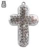 16GB Metal Cross Model 3.0 USB Flash Drive Pen Drive Data Storage Thumb Drive Memory Stick USB Drive USB Stick USB 3.0 Flash Drive PenDrive U Disk Flash Memory Flash Disk - Silver view 2