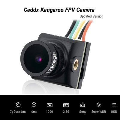 ACROTOR Caddx FPV Camera Kangaroo 1000TVL 7G 12M Glass Lens Super WDR FOV 150 Degree 4ms Ultra-Low Latency NTSC/PAL 16:9/4:3 Switchable Built-in OSD for FPV Racing Drone