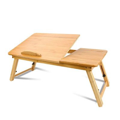 Tables HUAHUA Bamboo Notebook Can Be Raised and Lowered, Bed Sofa Bedroom Lazy Desk, 68x34x27cm (Color : Style1)