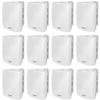 Rockville WET-6W 6.5-in 70V/100V Indoor/Outdoor Wall Speaker, IPX55, Swivel Bracket, Aluminum Grill, White, 50W RMS at 8-Ohm, for Commercial installs and Restaurants, 12-Piece view 1
