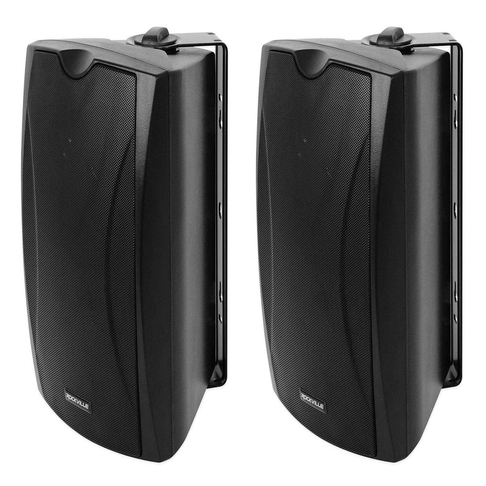 Rockville WET-5B 5.25-in 8-Ohm 40-Watt RMS, 70V IPX55 Commercial Indoor/Outdoor Wall Speaker, Vented Enclosure with Polypropylene Cone and 1-in Mylar Tweeter, 2-Piece